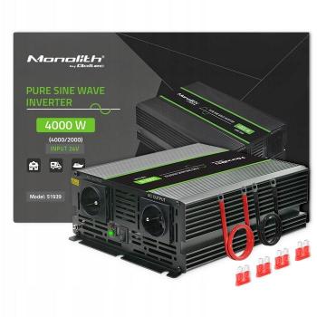 Qoltec Monolith Inversor de Corriente Adaptador 4000 W Negro