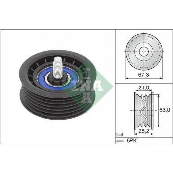 Polea tensora/guía INA para correa trapezoidal, modelo 532 0906 10