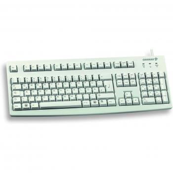 Teclado CHERRY G83-6105 USB QWERTZ Alemán Gris con cable, teclado estándar confiable que ha sido probado un millón de veces