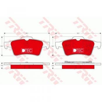 Juego de 4 pastillas de freno DTEC COTEC TRW GDB1469DTE