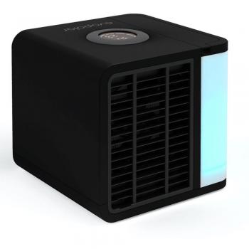 Refrigerador de Aire Evaporativo Personal EvaLIGHT Plus Negro con Humidificador y Retroiluminación LED