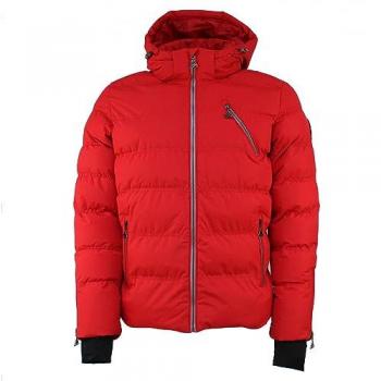 Chaqueta de plumas Peak Mountain Cares para hombre, roja, XL