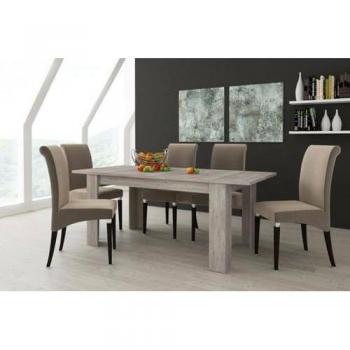 Mesa de Comedor Extensible Moderna 160/220x88h80 cm Color Roble con Embalaje Reforzado