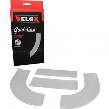 Velox Almohadillas de Gel para Manillar de Bicicleta (Universal) - Cinta Manillar Inserts Gel 4 Pads, Transparente, 3.5mm