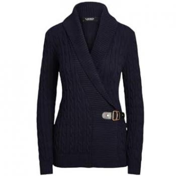 Lauren Ralph Lauren Women's Navy Blue DONATO Pullover Sweater, Size S