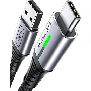 Cable USB C, INIU Cable USB C Carga Rápida [2m/3.1A], Nylon QC 3.0 Cable Tipo C para Samsung S22 Ultra