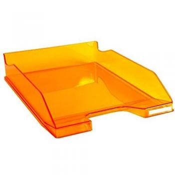 Exacompta Linicolor - Bandeja de correo, color naranja transparente glossy