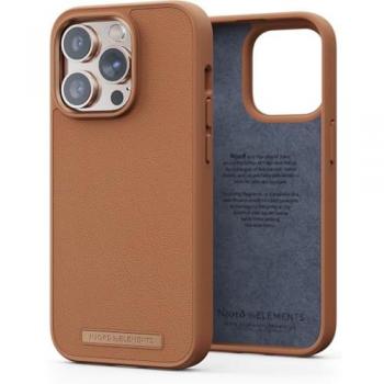 Funda de Cuero Genuine Njord para iPhone 14 Pro Max - Cognac Marrón