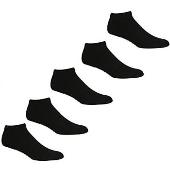 Regatta 5 Pack Trainer Sock Black, Size: UK6-8 - Sale