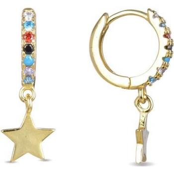 Pendientes Luxenter Libe Pide Un Deseo en Plata de Ley 925 con Baño de Oro Amarillo