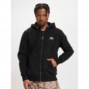 Sudadera con cremallera Alpha Industries Basic Zip Hoody SL - Negra - Talla S
