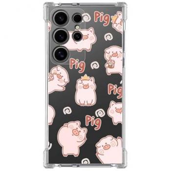 Funda Antigolpes de Silicona para Samsung Galaxy S24 Ultra 5G con Diseño de Cerdos Dibujos