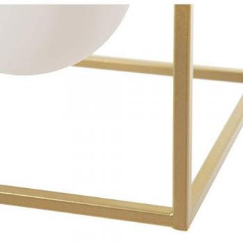 Lámpara de Techo 45 x 20 x 20 cm Cristal Dorado Metal Blanco