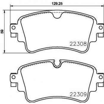 Hella Disc Brake Pad Set 8DB 355 024-791 for Audi and VW Models