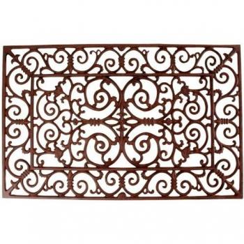 Felpudo de Hierro Fundido Antiguo Rectangular 46 x 72 cm Marrón