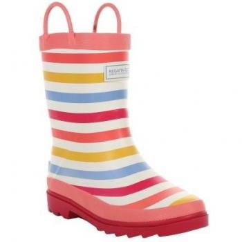 Regatta Kids Multicoloured Striped Wellington Boots