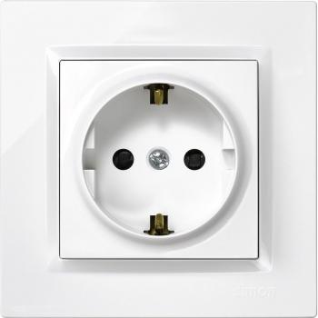 SIMON 10010-30 - Enchufe Schuko Serie 10 Blanco para Interiores