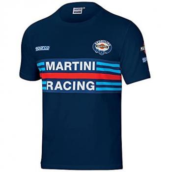 Camiseta de Manga Corta Sparco Martini Racing Talla L Azul Marino