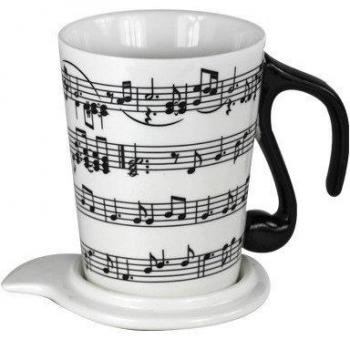 Ortola 5972--040 - Taza pentagrama, color blanco