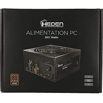 Fuente de Alimentación PC ATX HEDEN 80PLUS BRONCE 550W con Ventilador de 120mm y PFC