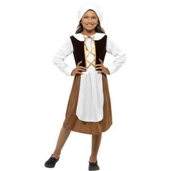 Smiffy's Disfraz de Sirvienta Tudor para niña
