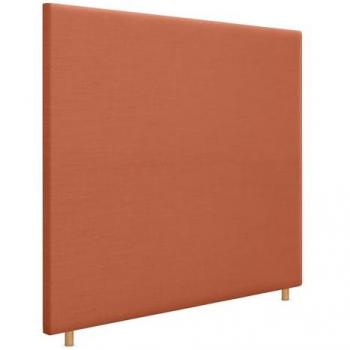 Cabecero de Lino Natural Liso hasta el Suelo 160x120cm con 8cm de Grosor para Cama Dormitorio Moderno (Naranja)