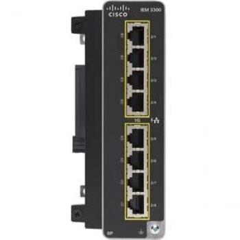 Cisco Catalyst IE3300 Rugged 8-Port Gigabit Ethernet PoE+ Expansion Module