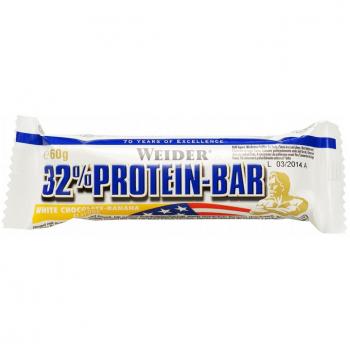 Barrita de proteína Weider 32% sabor Banana-Choco Blanco, 60 g