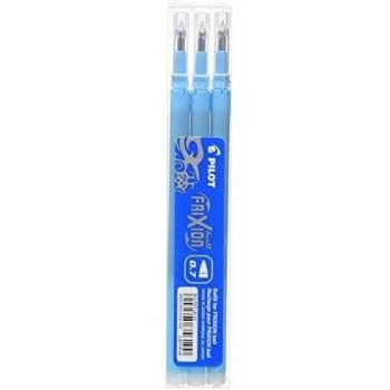 Pilot FriXion - Recambio de bolígrafo con ancho de línea de 0.7 mm y tinta azul claro, Paquete de 3