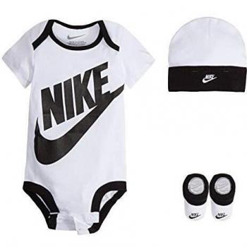 Nike Kids Futura Logo Box Set (Short Sleeve Bodysuit, Hat & Booties)