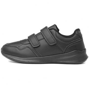 Hush Puppies Unisex Marling Easy Junior School Shoe - Black, Size UK 12 Kids