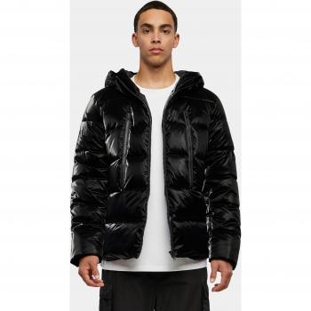 Urban Classics Men's Shark Skin Puffer Jacket - Black - Winter Coat - Sizes L to XXL