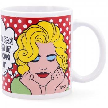 Taza Quid Pin Up Cómics Multicolor Cerámica 330 ml