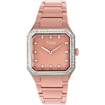 TOUS - Reloj analógico de mujer Karat Squared con brazalete de aluminio, zirconias y diseño casual.