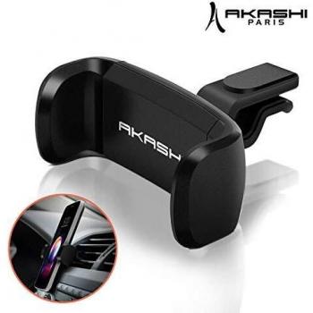 Akashi Technology - Soporte Universal para Coche con fijación a la Rejilla de Ventilación, Rotación 360º - Negro para Smartphone