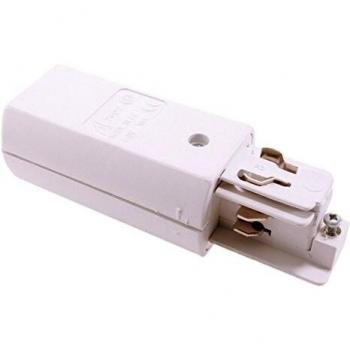 Alimentador derecho Ivela para rieles trifásicos cuadrados blanco - 7652-10-w31