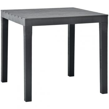 vidaXL Garden Table Anthracite 78x78x72 cm Plastic
