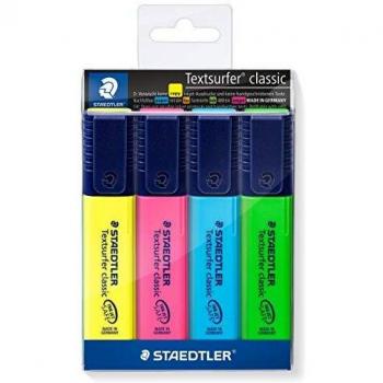 STAEDTLER Textsurfer Classic 364 Pack De 4 Marcadores Fluorescentes