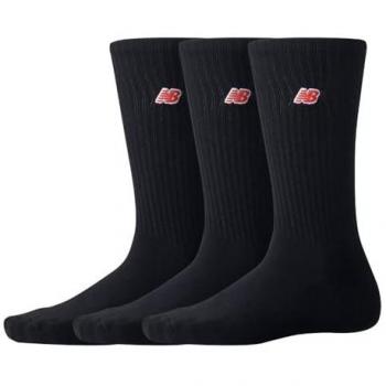Pack de 3 pares de calcetines New Balance Patch Logo negro rojo