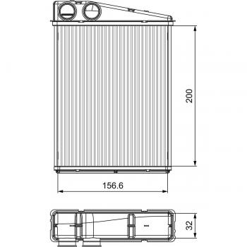 Radiador de calefacción VALEO 811542 con intercambiador de calor para interior