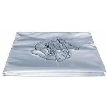 Cortina de Ducha PVC Blanco 200 x 140 cm con 9 Anillas Metálicas y Tratamiento Ignífugo