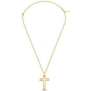 Collar Police Framed de acero dorado