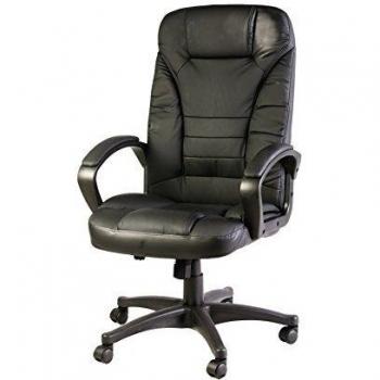 Poltrona Presidencial Ergonómica con Reposabrazos Negra Serena Group HC5842, 70x65x103/114 cm