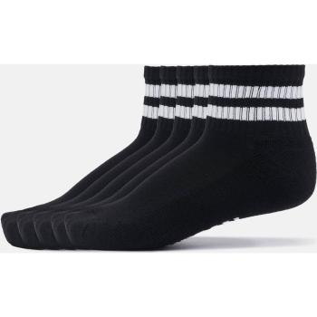 Urban Classics Sporty Half Cuff Logo Socks 5-Pack - Black - EU Sizes 35-38 and 39-42