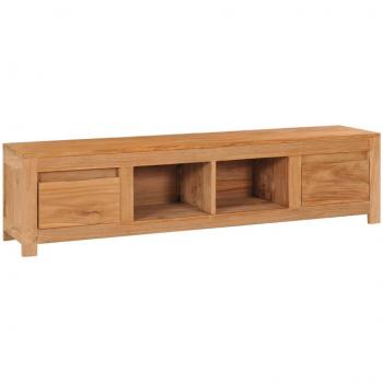 Mueble para TV de madera maciza de teca 135x30x35 cm