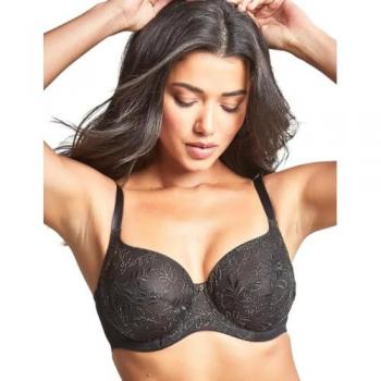 Panache Tango Luxe Balconnet Bra - Black Metallic, Sheer Glisten, Size 30GG