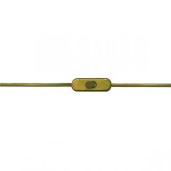 Interruptor pasante con cable 2 m. 2A/250V Color Dorado Electro DH 11.576/D 8430552077434 - INTERRUPTOR PASANTE CON 2 M. CABLE 2A/250