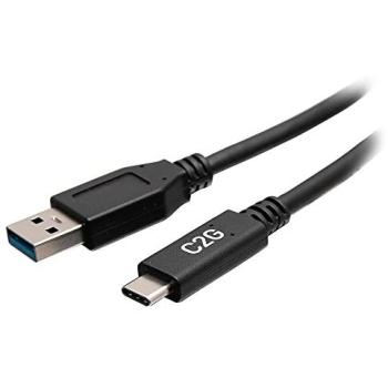 C2G 6in USB-C to USB-A SuperSpeed Cable (0.15m, USB 3.2 Gen 1, 30W)