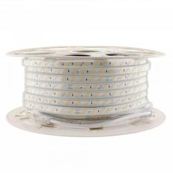 Tira LED 220V SMD2835, 180 LEDs/m, regulable Triac, corte de 20 cm, carrete de 50 metros, blanco neutro
