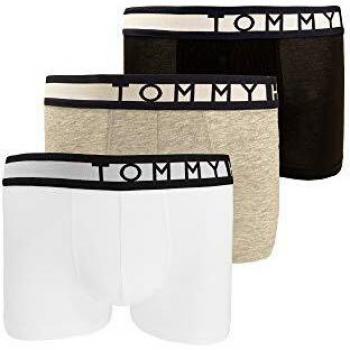 Tommy Hilfiger de los Hombres 3 Pack Trunks, Multicolor, L